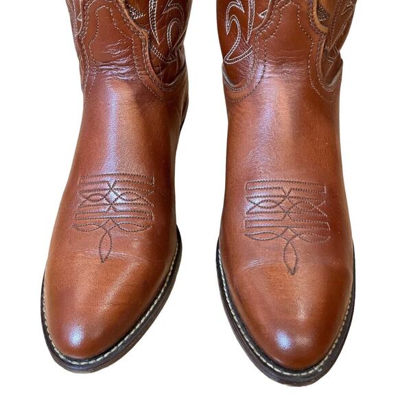 Acme 32972 Brown Men’s US 9.5C Leather USA Western Boots Shoes Cowboy VTG main image 7